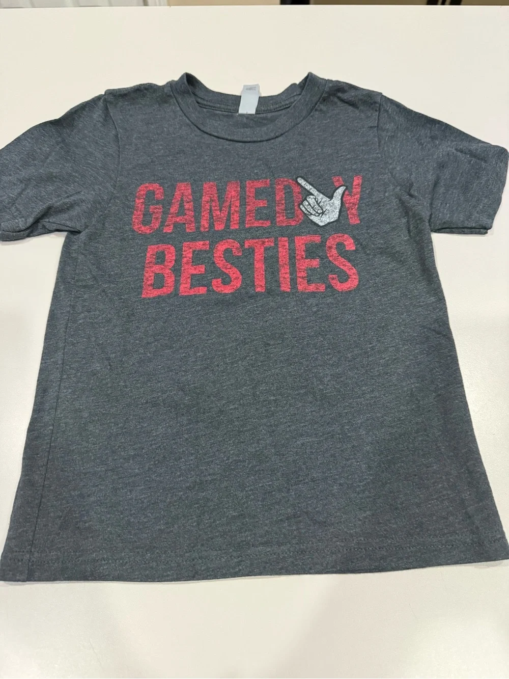 Texas Tech Gray Kids Tee with Red 